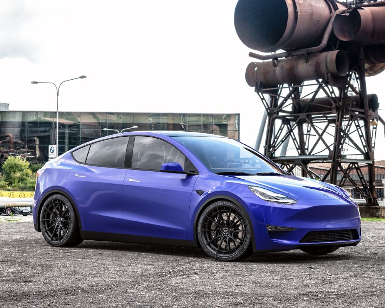 VR Forged D03-R Wheel Package Tesla Model 3 | Model Y 20x9.0 Matte Black