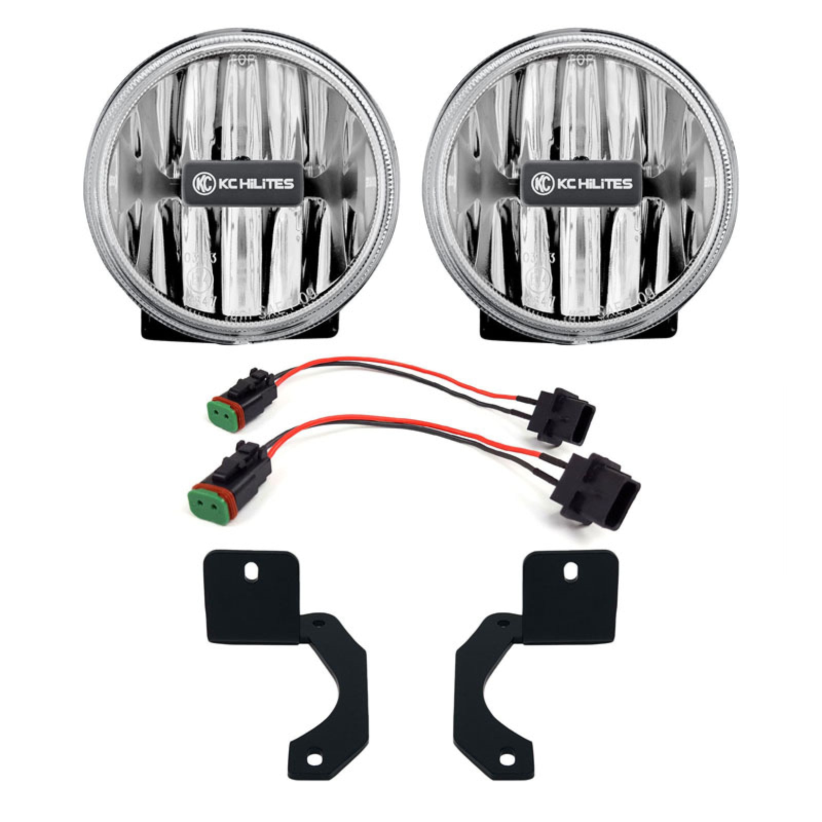 KC HiLiTES 4 inch Gravity? LED G4 - 2-Light System - SAE/ECE - 10W Fog Beam - for 18-23 Jeep JL / JT Steel Bumper