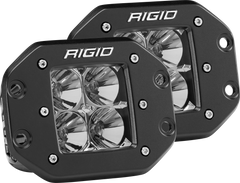 RIGID D-Series PRO LED Light, Flood Optic, Flush Mount, Pair