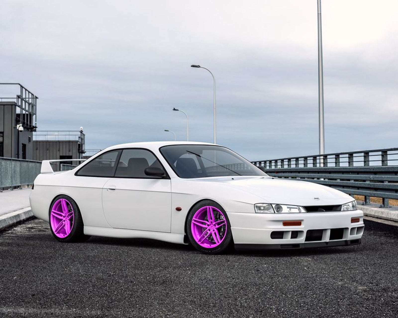 VR Forged D10 Wheel Package Nissan 240SX S13 S14 17x9.5  12 | 18x9.5  22 Drift Spec Fluorescent Pink