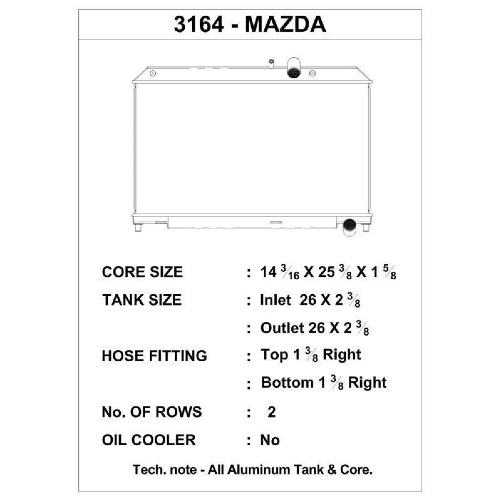 CSF 04-08 Mazda RX-8 Aluminum Radiator