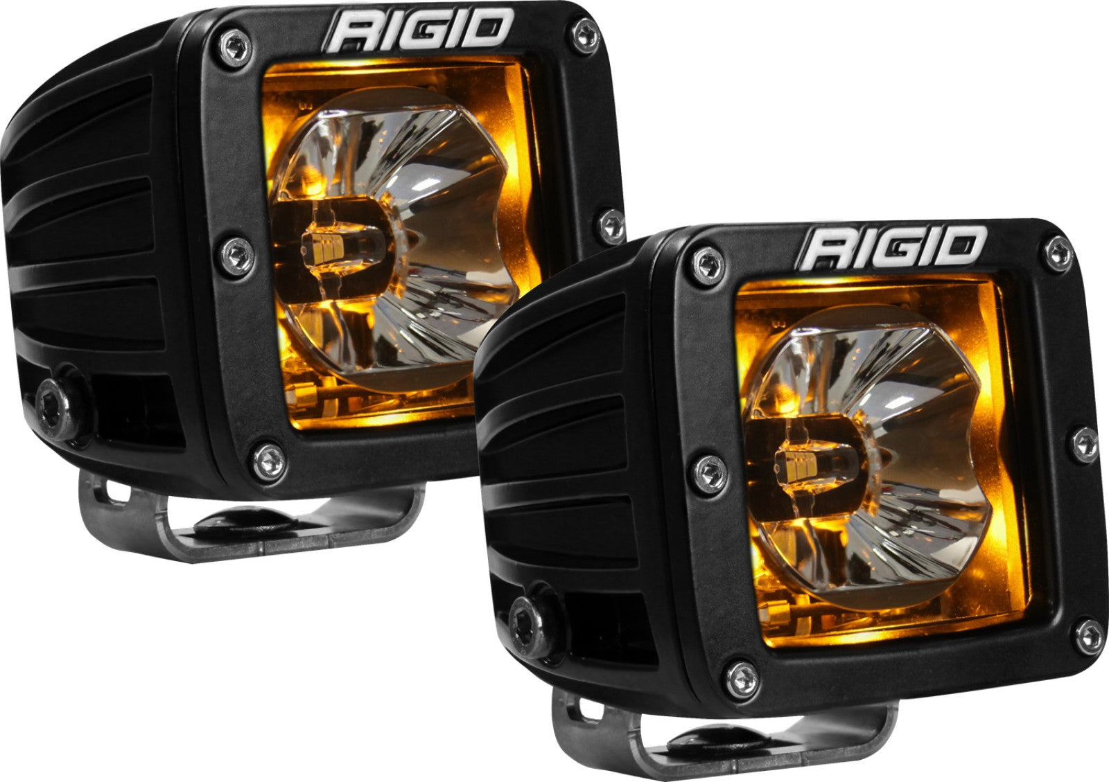 RIGID Industries 20204 RIGID Radiance Pod With Amber Backlight, Surface Mount, Black Housing, Pair