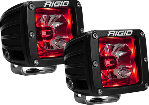 RIGID Industries 20202 RIGID Radiance Pod With Red Backlight, Surface Mount, Black Housing, Pair