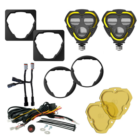 KC HiLiTES 97155 KC FLEX ERA 3 Dual Mode SAE Fog Lights 2-Light Master Kit Toyota AftrmktBumper