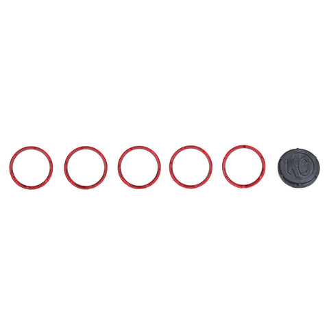 KC HiLiTES 30564 KC Bezel Rings KC FLEX Single Red 5PK