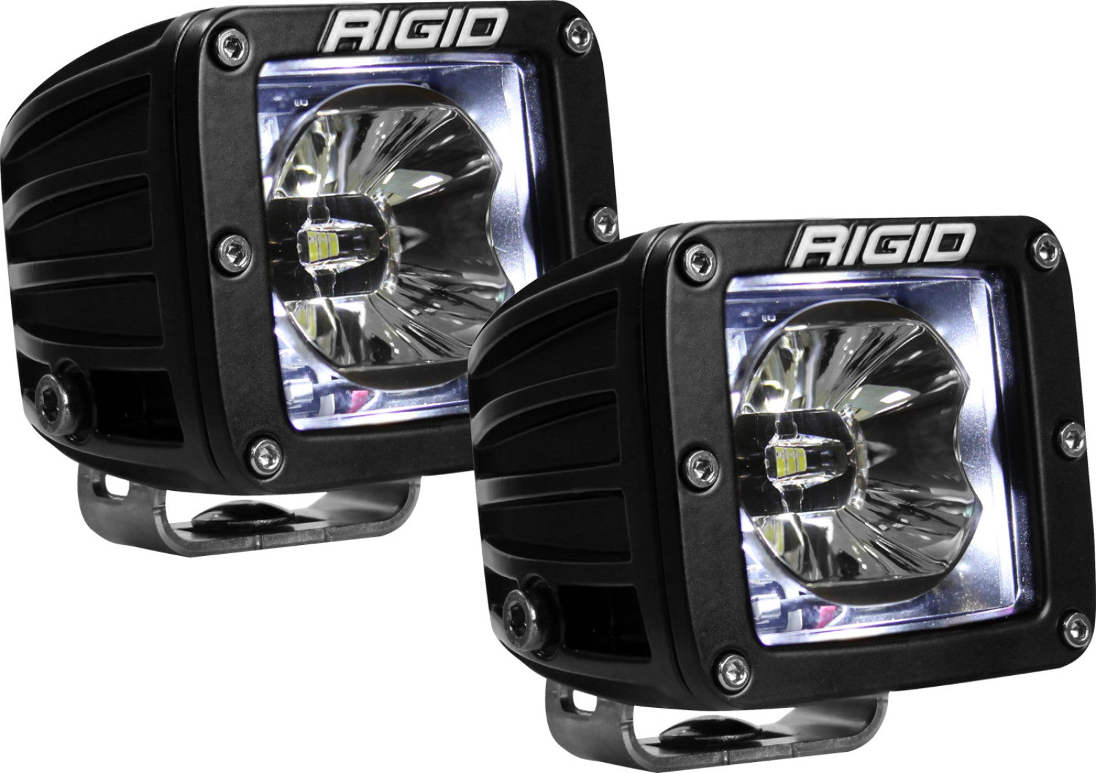 RIGID Industries 20200 RIGID Radiance Pod With White Backlight, Surface Mount, Black Housing, Pair