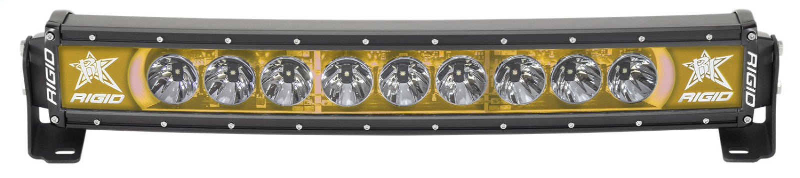 RIGID Industries 32004 RIGID Radiance Plus Curved Bar, Broad-Spot Optic, 20 Inch With Amber Backlight