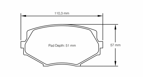Pagid Racing 8127 RST3 Compound Brake Pads