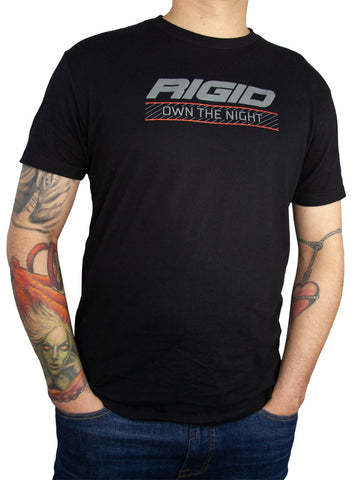 RIGID Industries 1058 RIGID T-Shirt, Own The Night, Black, Medium