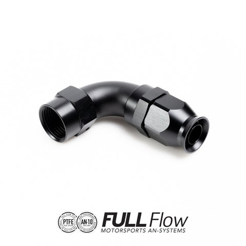 Nuke Performance Full Flow PTFE Hose End Fitting 90 Degree AN-10