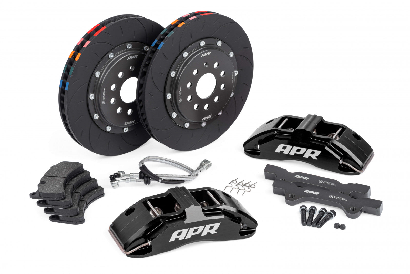 APR Brakes - 350x34mm 2 Piece 6 Piston Kit - Front - Black - MK7 GTI