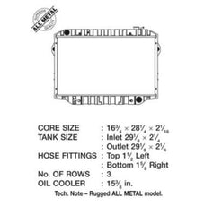 CSF Toyota Land Cruiser 4.5L 1997-1993; Lexus LX450 4.5L 1997-1996 Radiator