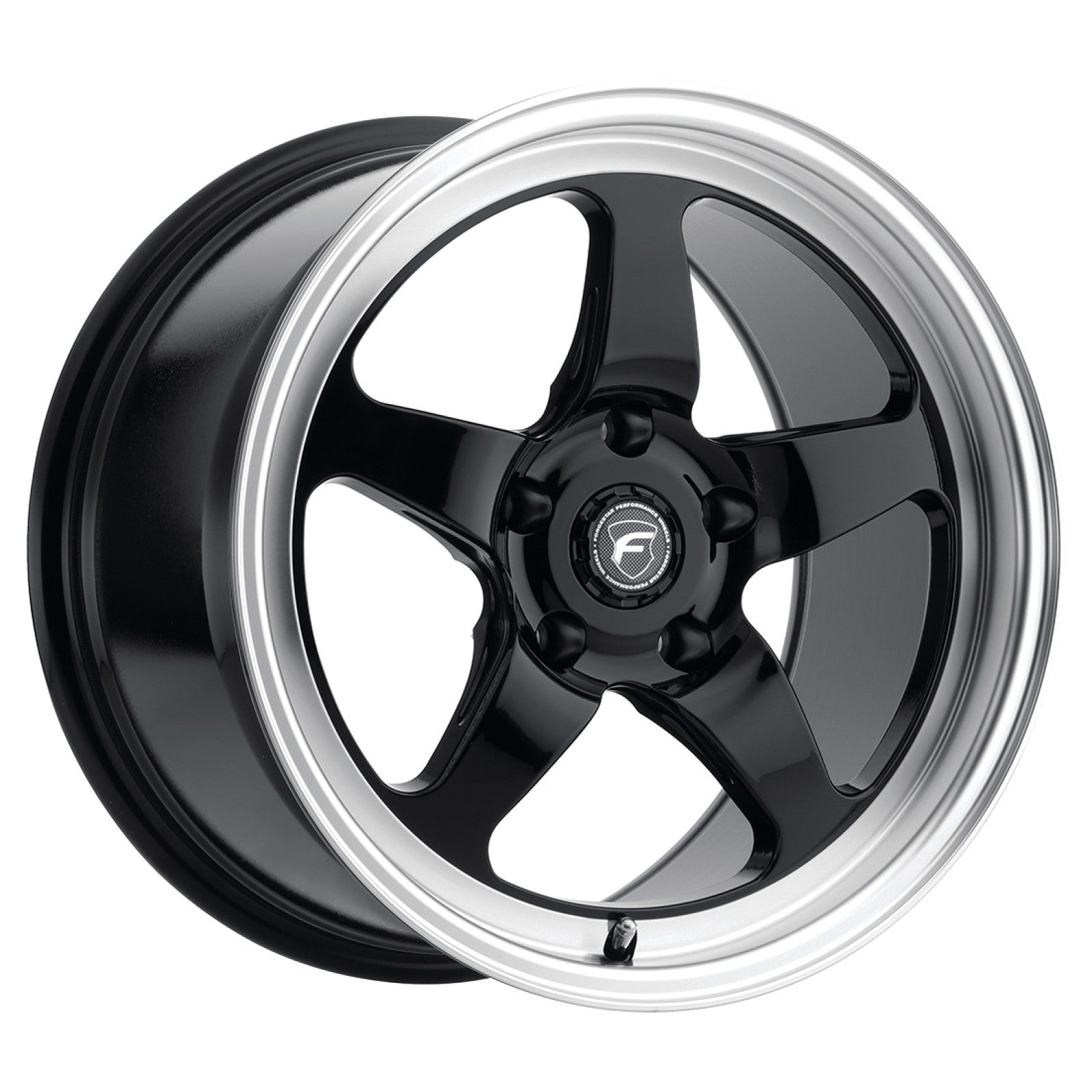 Forgestar 18x5.0 D5 Drag 5x114.3 ET-23 BS2.125 Gloss BLK MACH 78.1 Wheel