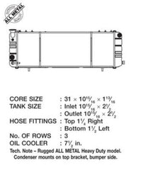 CSF Jeep Cherokee 2.5L 2000-1998; Jeep Cherokee 4.0L 2001-1991 Radiator