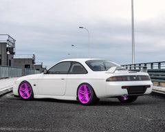 VR Forged D10 Wheel Package Nissan 240SX S13 S14 17x9.5  12 | 18x9.5  22 Drift Spec Fluorescent Pink